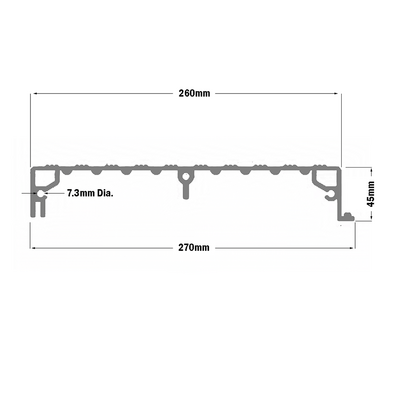 10-940-0-700MM MODULAR SOLUTIONS PROFILE<BR>STAIR PROFILE, CUT TO LENGTH 700 MM